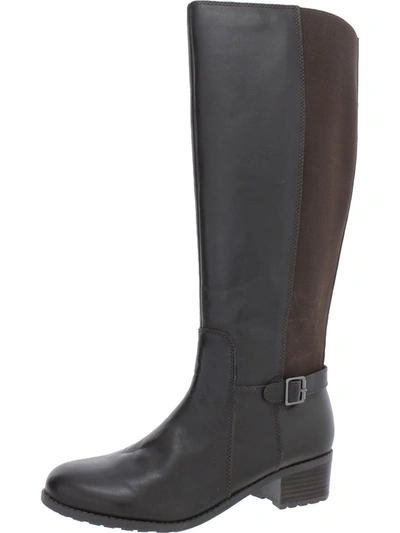 Easy Spirit Chaza Womens Stretch Zipper Knee-high Boots In Brown