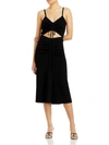 LUCY PARIS WOMENS CUT-OUT MIDI SWEATERDRESS