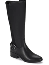 Baretraps Mckayla Womens Faux Leather Tall Knee-high Boots In Black
