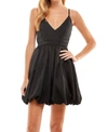 TCEC BUBBLE MINI DRESS IN BLACK