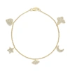 Sabrina Designs 14k 0.58 Ct. Tw. Diamond Charm Bracelet In Gold