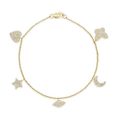 Sabrina Designs 14k 0.58 Ct. Tw. Diamond Charm Bracelet In Gold