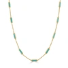 Sabrina Designs 14k Turquoise Mother-of-pearl Bar Station Necklace In Gold