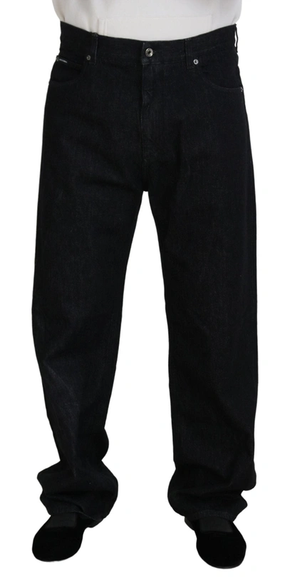 Dolce & Gabbana Black Washed Cotton  Casual Denim Jeans