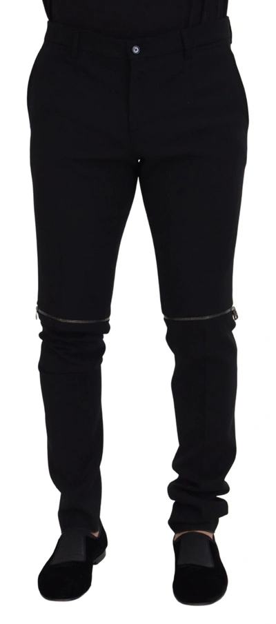 Dolce & Gabbana Black Wool Convertible  Pants