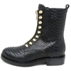 JEFFREY CAMPBELL TONETTE BOOTIE IN BLACK SNAKE