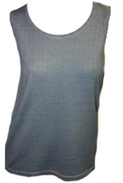 Angel Bra-friendly Tank Top In Denim In Silver