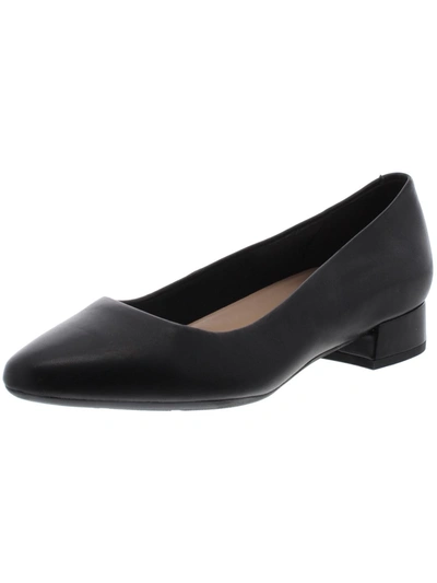 Easy Spirit Caldise Womens Leather Low Heel Block Heels In Black