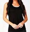 Angel Contrast Tank In Black/white In Black