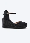 Viscata Formiga Canvas Wedges Limited Edition In Black/black
