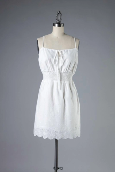 Emory Park Eyelet Mini Dress In White