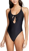 PQ SWIM ARIELLE CUT OUT SCOOP NECKLINE ONE-PIECE IN BLACK