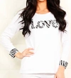 ANGEL LOVE SCOOP NECK SWEATER IN WHITE