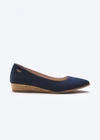 Viscata Rubina Canvas Flat In Navy