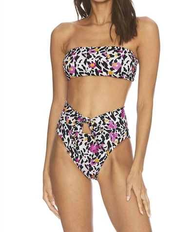 Beach Riot Kelsey Bikini Top In Floral Leopard In Multi