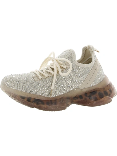 Very G Hella Womens Embellished Animal Print Casual And Fashion Sneakers In White