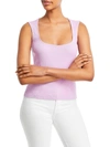 Monrow Womens Ribbed Casual Tank Top In Multi