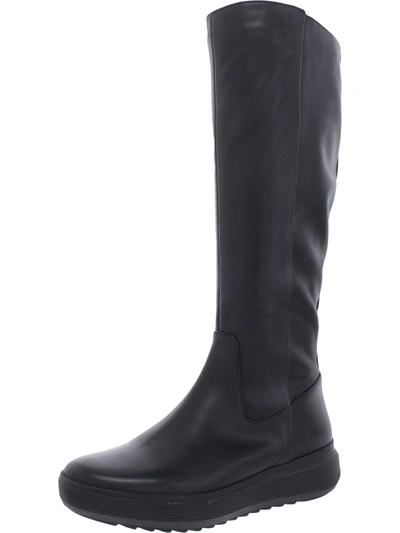 Naturalizer Torence Womens Zipper Wedge Knee-high Boots In Black