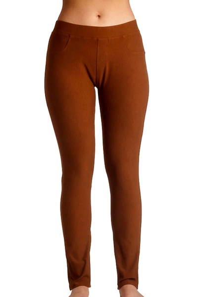 Angel High Rise Jegging In Cognac In Brown