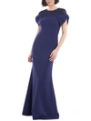 JS COLLECTIONS WOMENS LACE TRIM KNOT SLEEVE EVENING DRESS