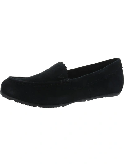 Vionic Mckenzie Womens Suede Comfort Loafers In Black
