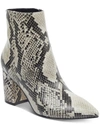 Marc Fisher Mf Retire 2 Womens Leather Snake Print Ankle Boots In Multi