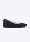 Viscata Roma Leather Flats In Black