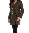 Angel Metallic Double Breasted Rain Jacket In Army In Green
