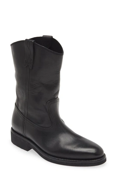 Golden Goose Biker Leather Ankle Boots In Black