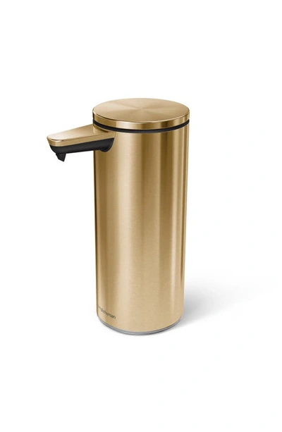 Simplehuman Rechargeable 9-ounce Liquid Soap Sensor Pump In Brass