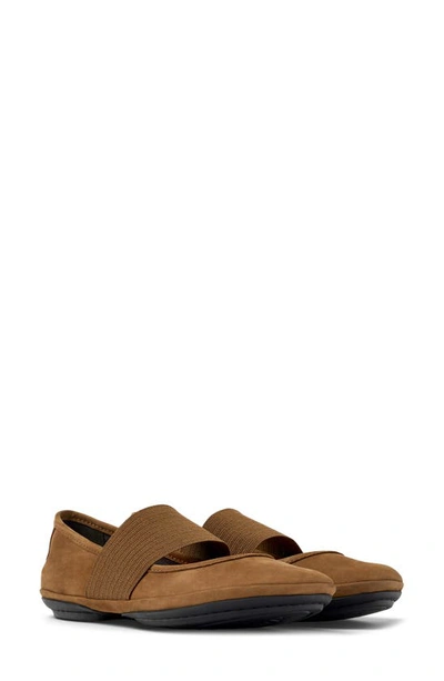 Camper Right Nina Suede Ballerinas In Brown