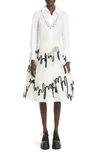 Simone Rocha Embroidered Layered Tutu Skirt In Black/ Ivory