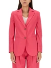 Alysi Single-breasted Buttoned Blazer In Purple