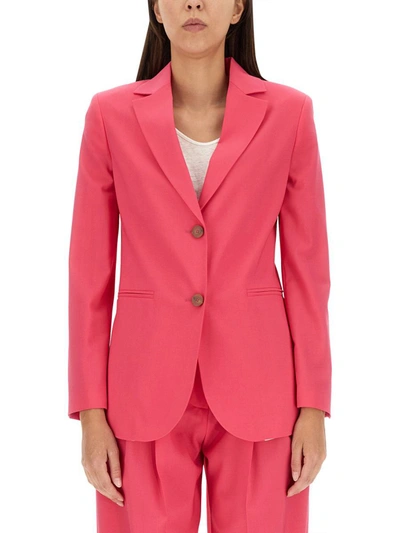 Alysi Single-breasted Jacket In Fuchsia