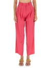 Alysi Pleat Detailed Straight-leg Trousers In Purple