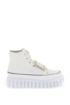ROGER VIVIER ROGER VIVIER VIV' GO-THICK CANVAS HIGH-TOP SNEAKERS WITH BUCKLE