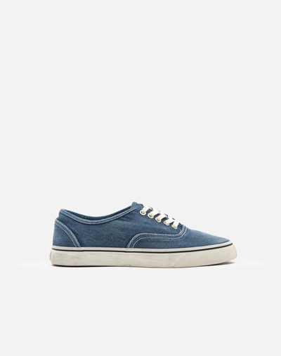 Re/done 70s Low Top Skate In Faded Navy