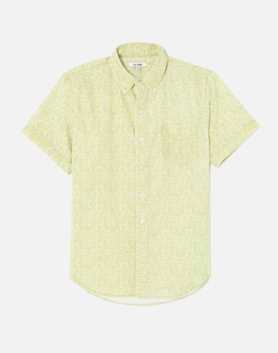 Re/done 70s Short Sleeve Shirt In Citrus Paisley