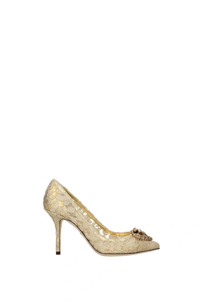 Dolce & Gabbana Dolce&gabbana Pumps Lace Gold