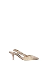 DOLCE & GABBANA DOLCE&GABBANA SANDALS SATIN BEIGE NUDE PINK