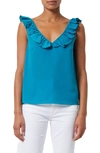 FRENCH CONNECTION RUFFLE CREPE TANK