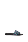 VERSACE SLIPPERS AND CLOGS RUBBER MULTICOLOR BLACK