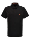 Etro Contrast Collar Polo Shirt With Short Sleeves In Black