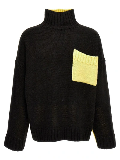 Jw Anderson Two Tone Sweater In Gray