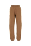 Attico Cotton Joggers With Elastic Waist And Cuffs In Camel