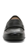 Lifestride Womens Faux Leather Slip On Loafers In Black