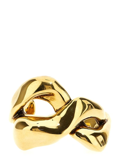 Alexander Mcqueen Twisted Bangle In Gold