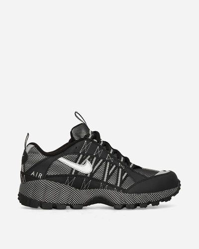 Nike Air Humara Qs Leather-trimmed Mesh Sneakers In Black/metallic Silver-metallic Silver