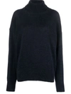 ALYSI ALYSI MOHAIR WOOL TURTLENECK SWEATER