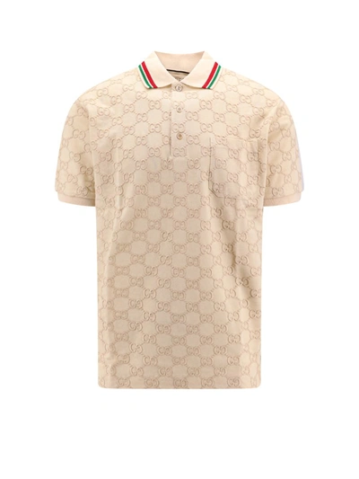 Gucci Polo Shirt In Beige